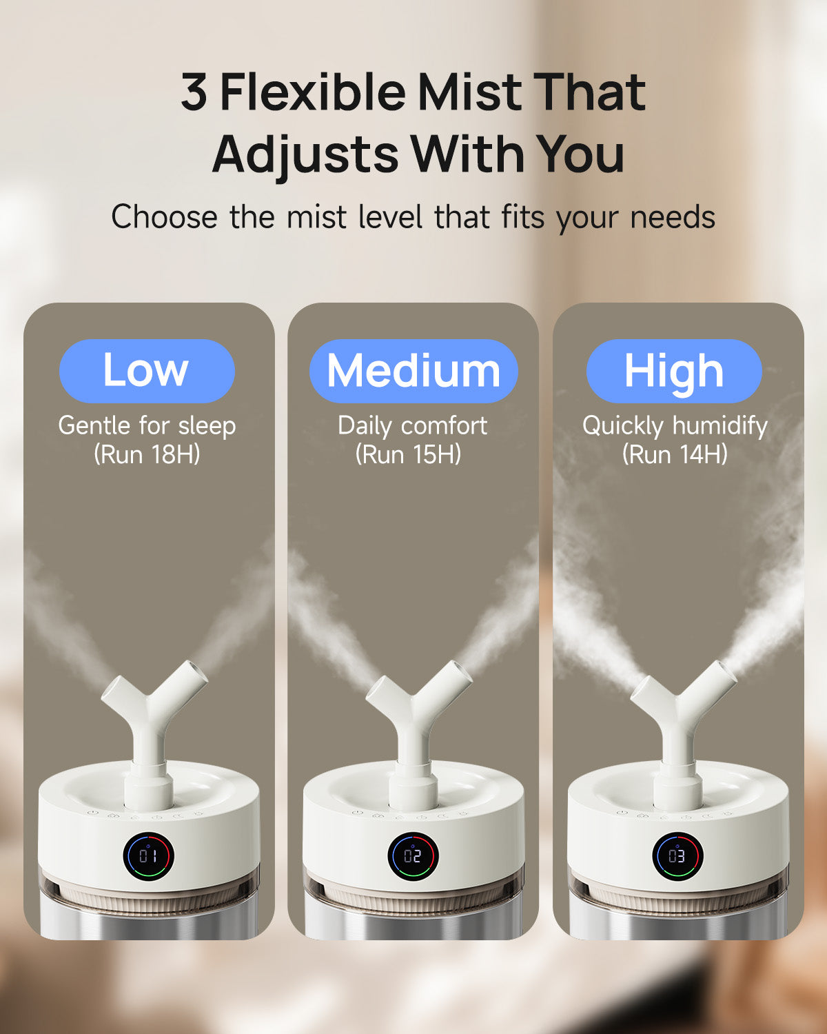 Stainless Steel Humidifier, 4L Cool Mist|01094