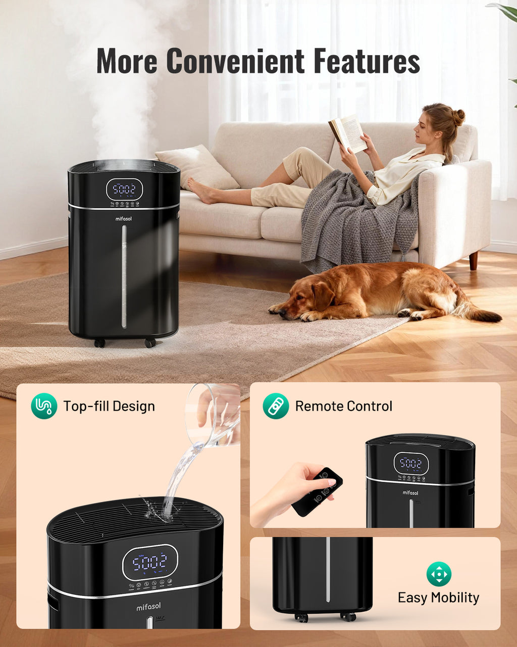 4.2Gal/16L Cool and Warm Mist Humidifier|305