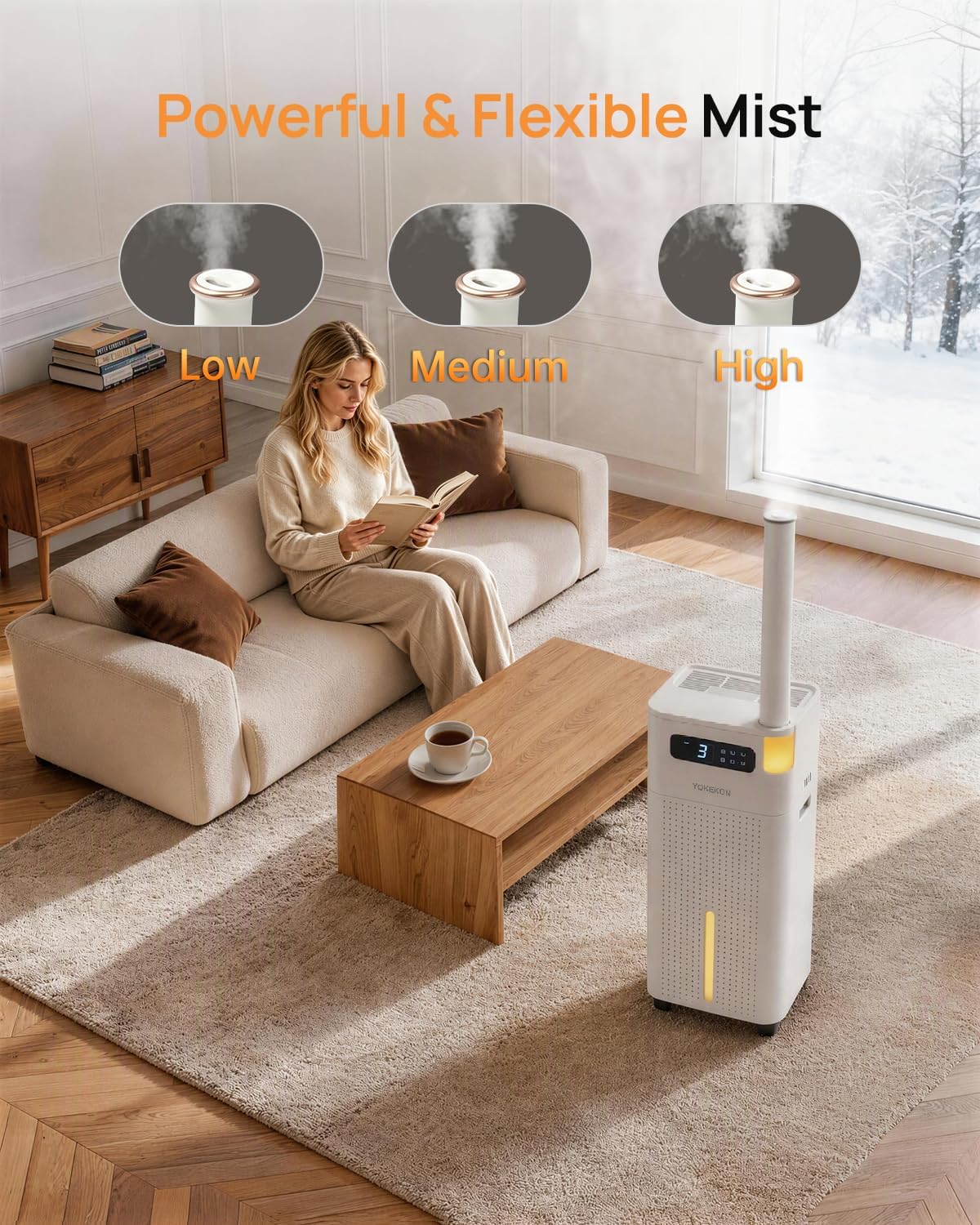 14L/3.7Gal Warm and Cool Mist Humidifier Bedroom Large Room,800ft² Coverage | KR75