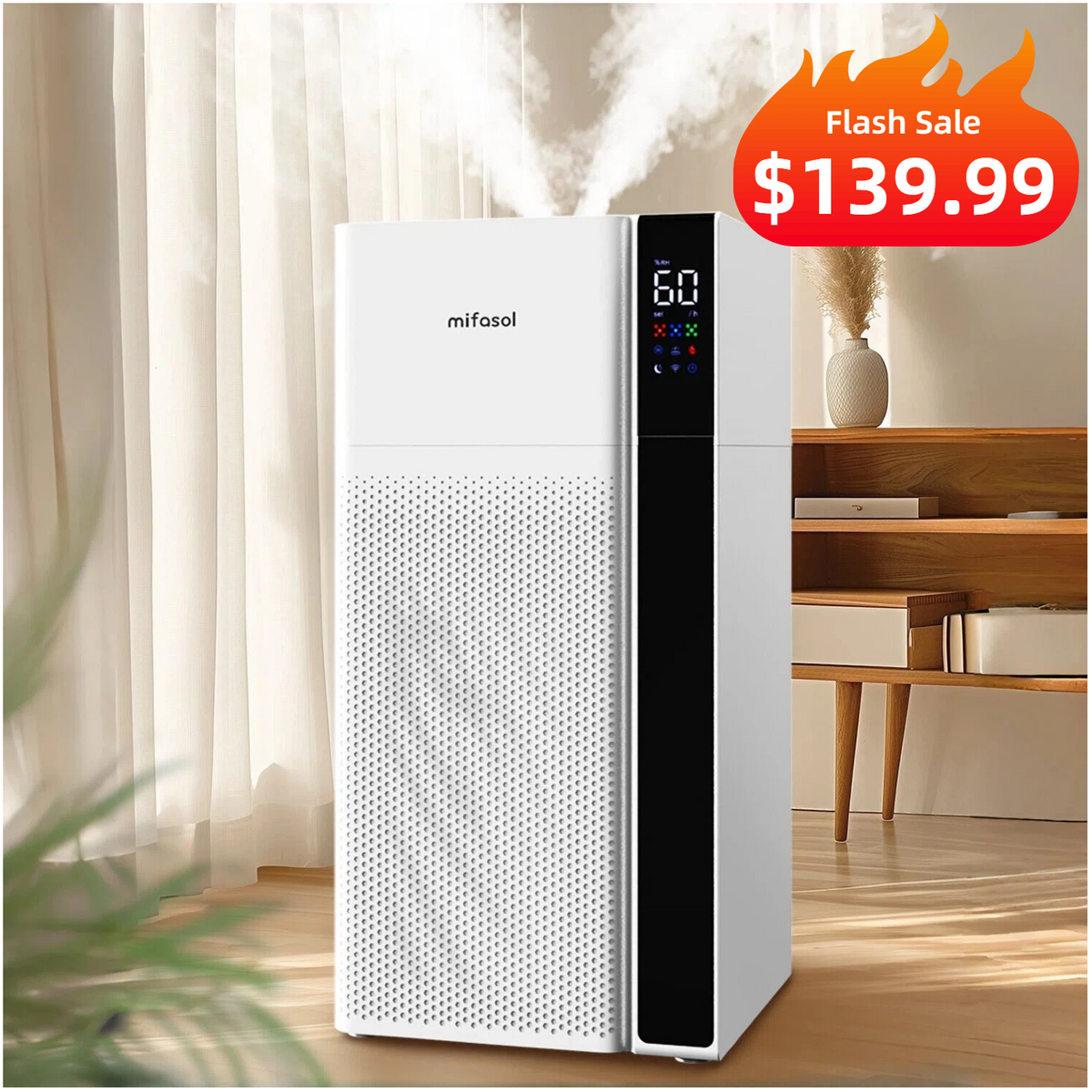 5.3 Gal Warm & Cool Mist Humidifier for Whole House | J18