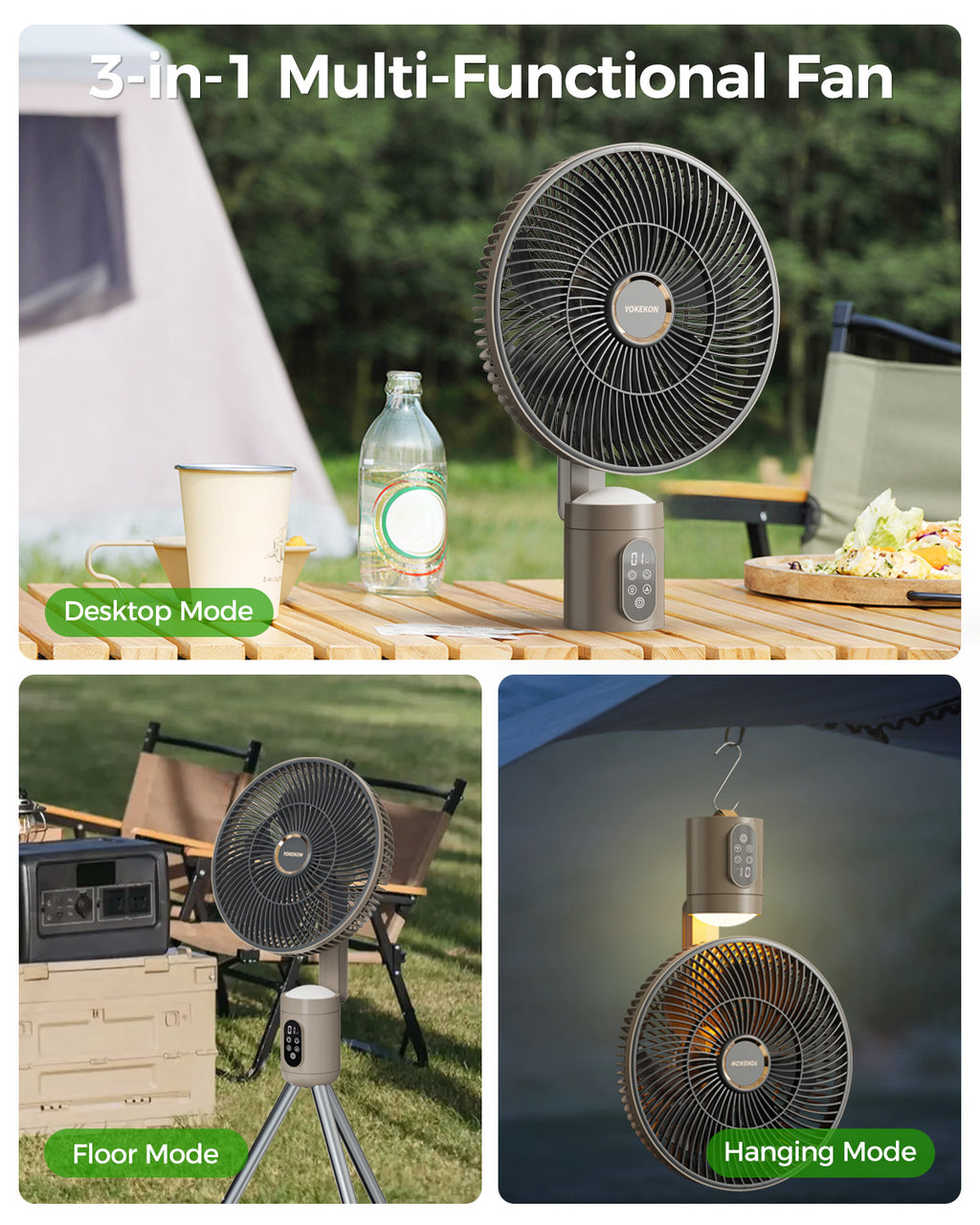 tanding Outdoor Fan for Patio Fan with Remote Light, Quiet|FS300