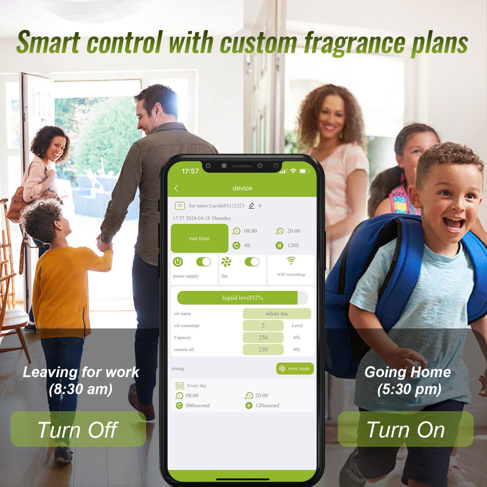 Smart Waterless Essential Oil Diffuser | Bluetooth & WiFi | 250ml, 1500 sq ft Coverage