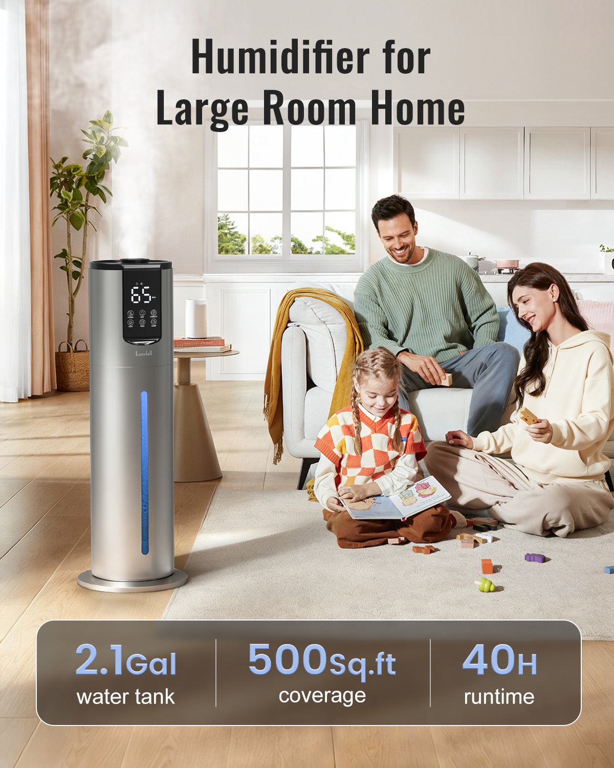 8L Humidifiers for bedroom, large room up to 500 sq ft | 901