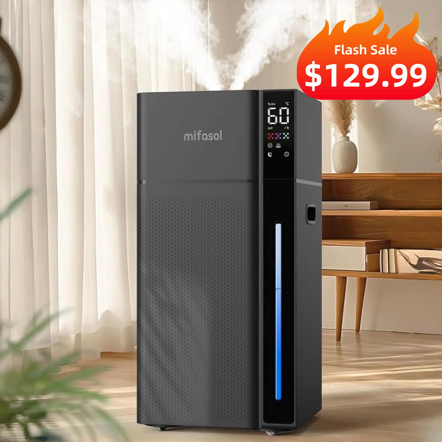 5.3 Gal Warm & Cool Mist Humidifier for Whole House | J18 | LACIDOLL