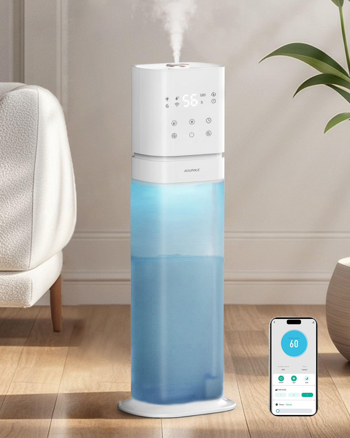 2.1 Gal Smart Humidifier for Large Room with App Control | K20 | LACIDOLL