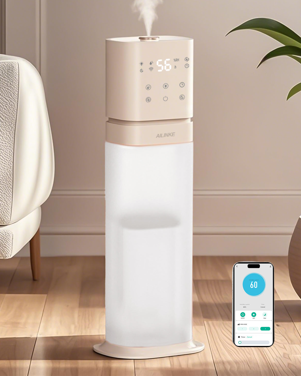 2.1 Gal Smart Humidifier for Large Room with App Control | K20 | LACIDOLL