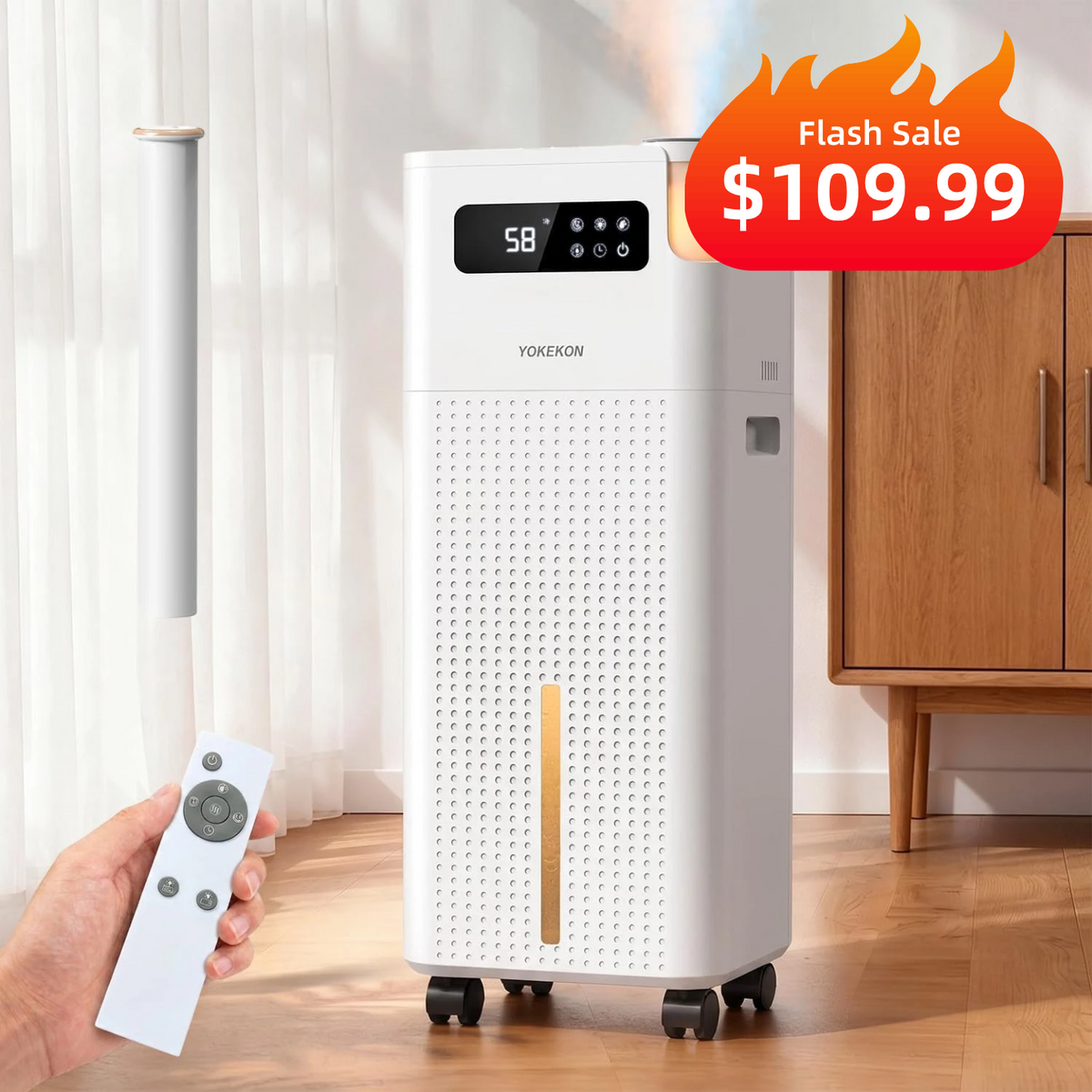 14L/3.7Gal Warm and Cool Mist Humidifier Bedroom Large Room,800ft² Coverage | KR75