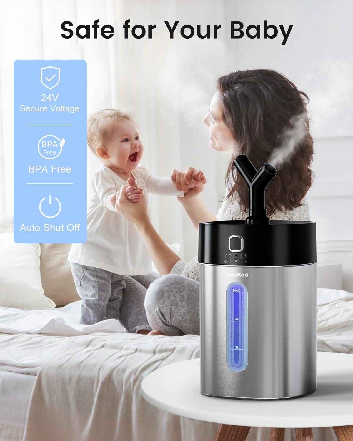 Stainless Steel Cool Mist Humidifier Easy to Clean | 0114
