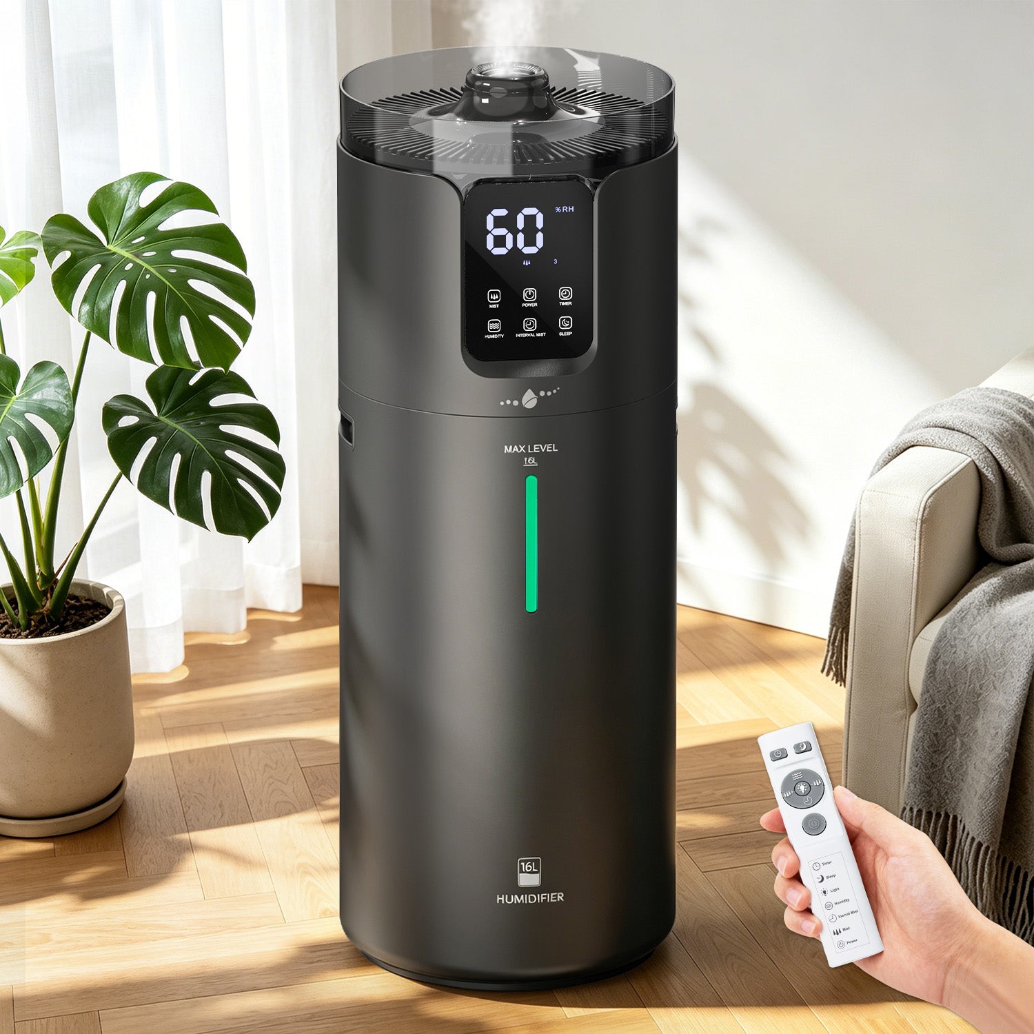 4.2Gal/16L  Large Room Humidifier | Whole House Cool Mist