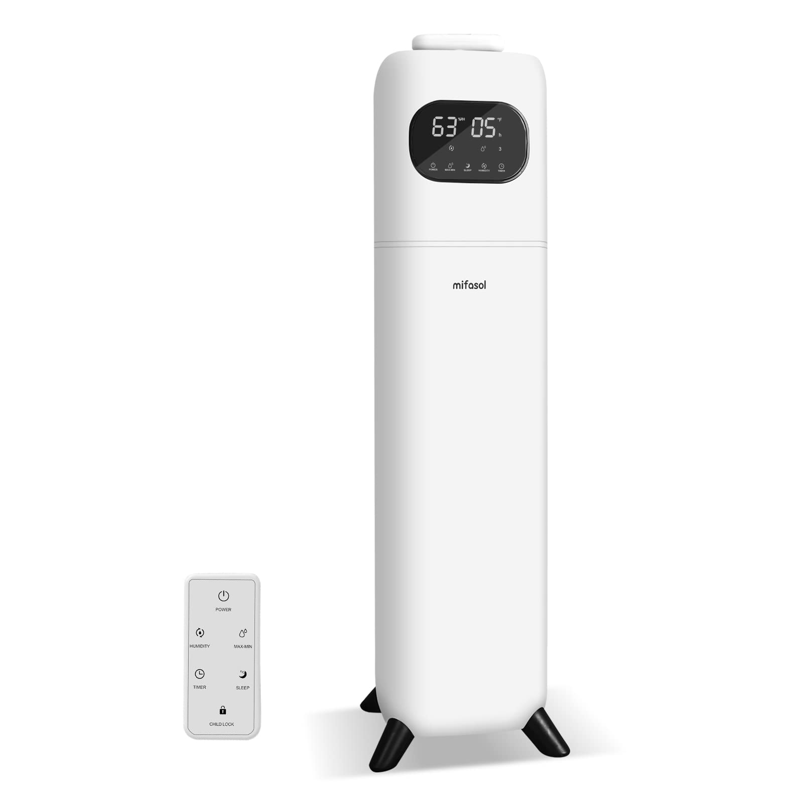 [LCD-2102]2.3gal/9LHumidifiers for Bedroom Large Room, Quiet Humidifiers for Bedroom with Timer, 360°Nozzle, Aroma Box, 3 Speed Ultrasonic Cool Mist Humidifier with Humidistat for Baby Nursery Yoga Plants