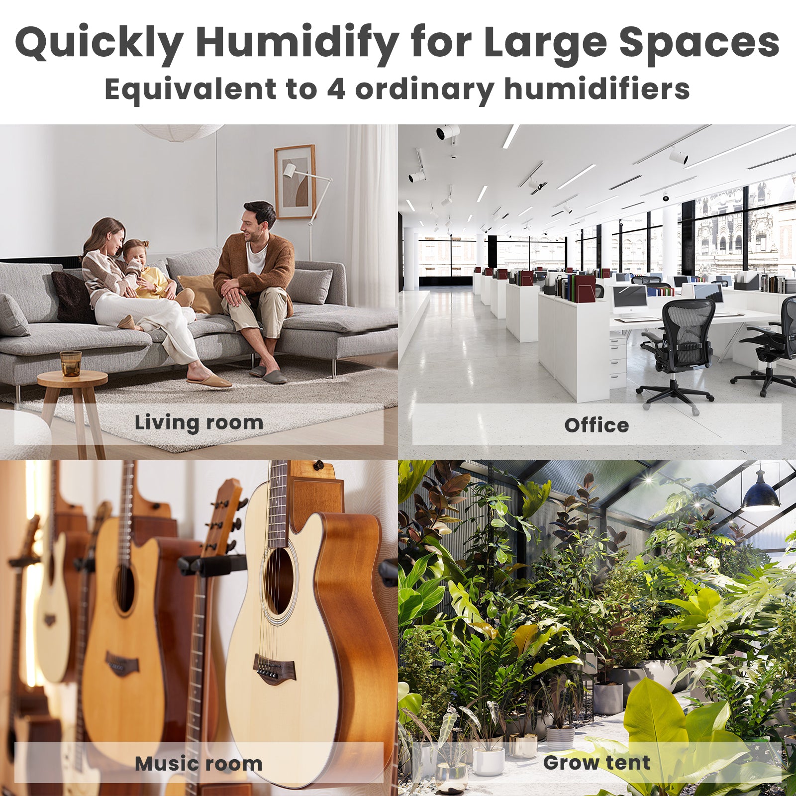 [LCD-2103] 4.8Gal/18L LACIDOLL Humidifiers for Large Room Whole House Humidifier 2000 sq.ft, Plant Humidifier Dual 360° Nozzles Cool Mist Ultrasonic Large Humidifier Top Fill Floor Humidifier for Home Grow Tent