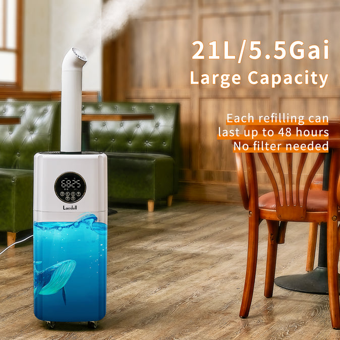[LCD-J001]5.5Gal for 2000 sq.ft, Large Humidifiers Commercial & Industrial grade, 2000ML/H Dual 360° Nozzles  LACIDOLL