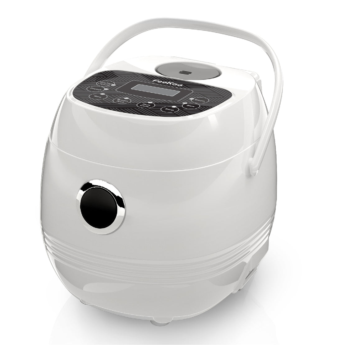 Mini Rice Cooker Small 4-Cup (cooked), Travel Rice Maker, 6-in-1 Portable Rice Cooker' 2 Cup (uncooked), Slow Cooker, Soup Maker, Stew Pot, White